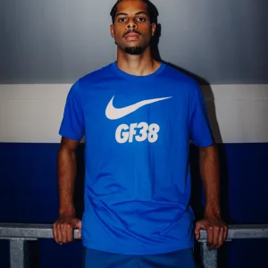 T-SHIRT NIKE GF38 BLEU ROI ENFANT