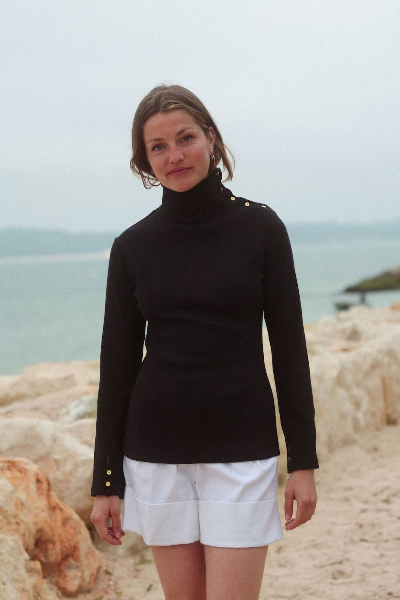 Pull COL LONG noir – Image 2