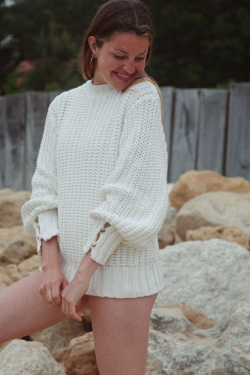 Pull CROCHET blanc