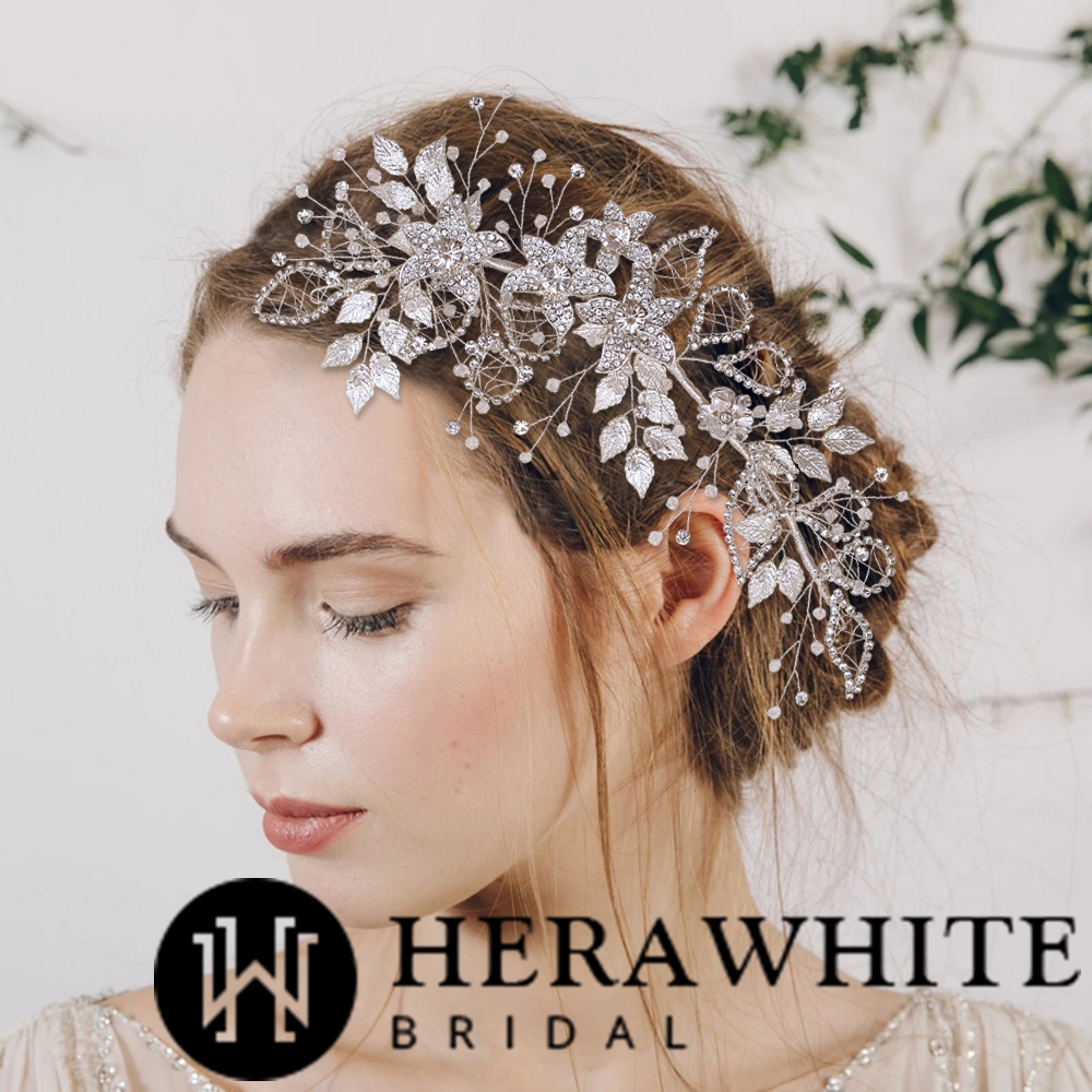 Serre Tête De Mariée Feuille D’Or – Image 4