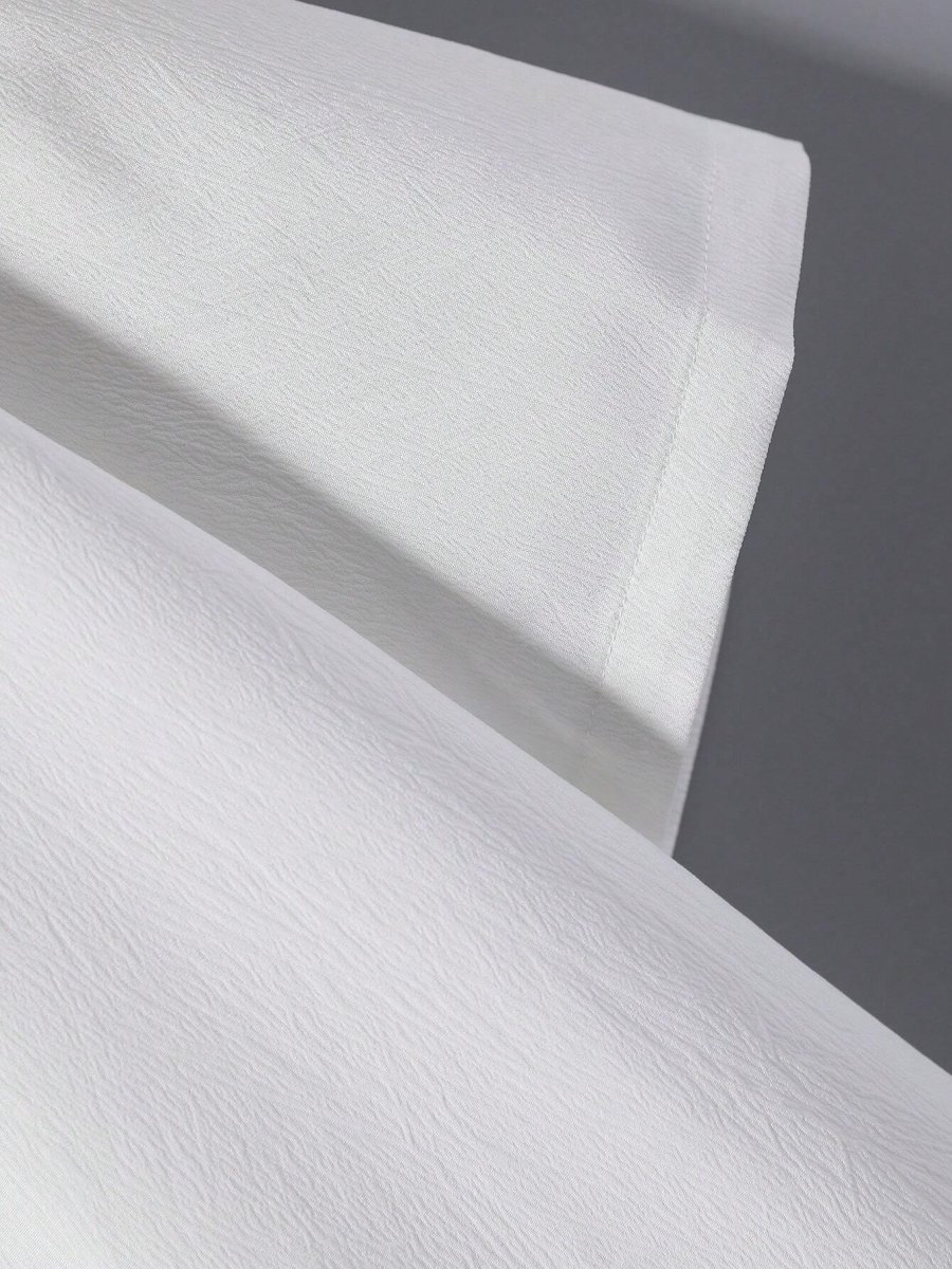 Ensemble Blanc Homme Chemise & Pantalon À Cordon (Sans T-Shirt) – Image 6