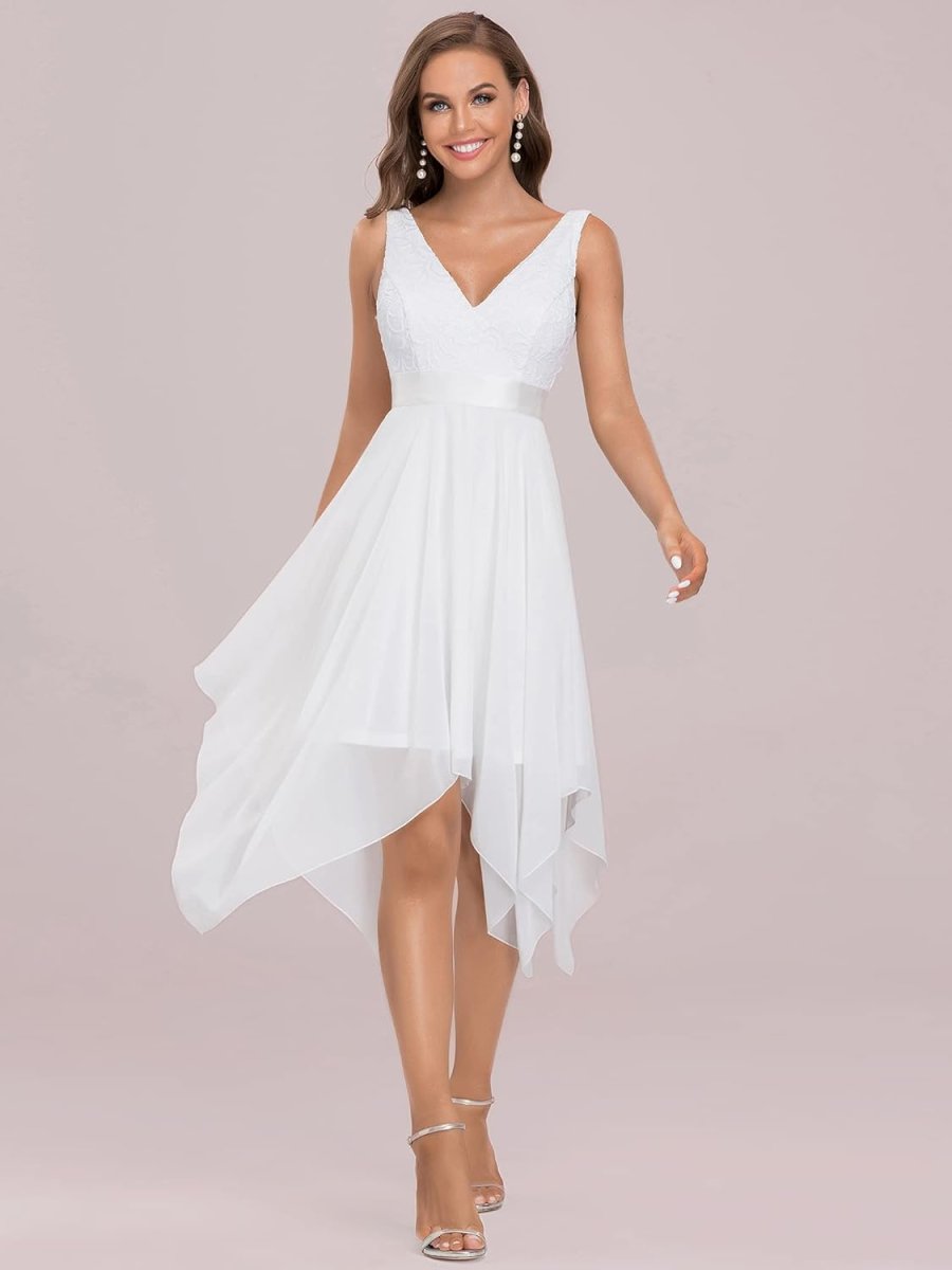 Robe De Mariée Courte Avec Tulle Blanche – Image 8