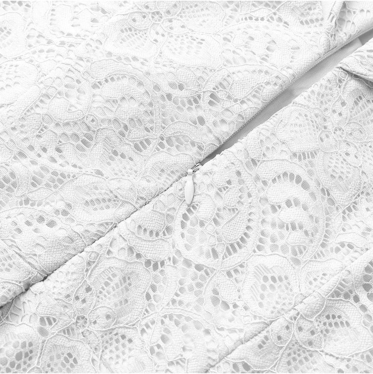 Mariage Civil Robe De Mariée Courte Blanche – Image 7