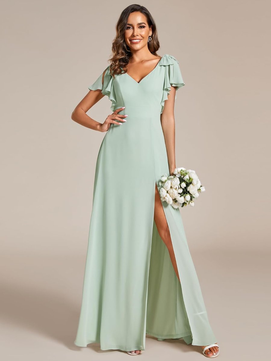 Robe De Mariée 2 En 1 Originale Courte Blanche – Image 7