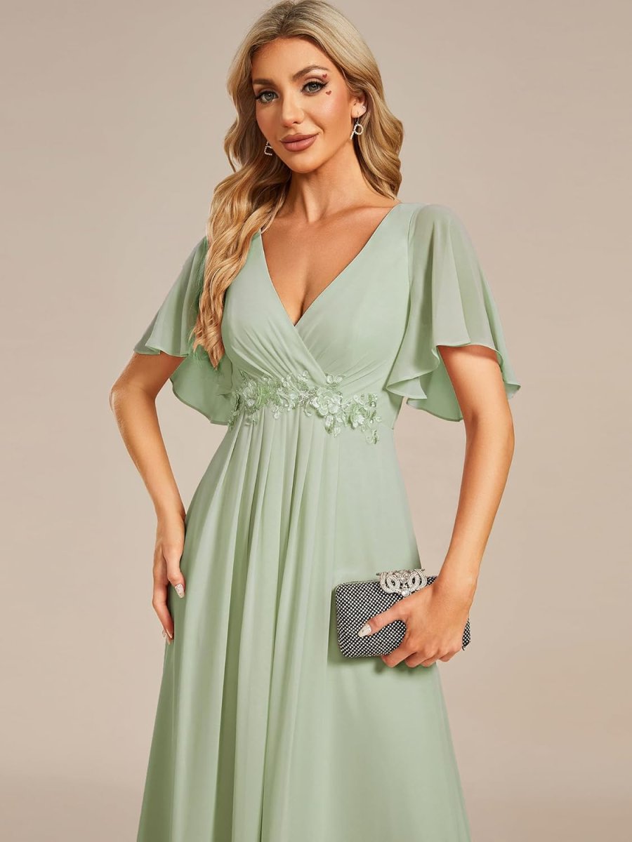 Robe De Mariée Courte Fluide Blanche – Image 6