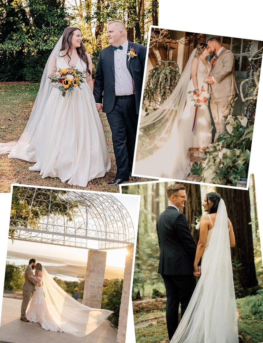 Robe de mariée simple à motifs floraux pailletés – Image 6