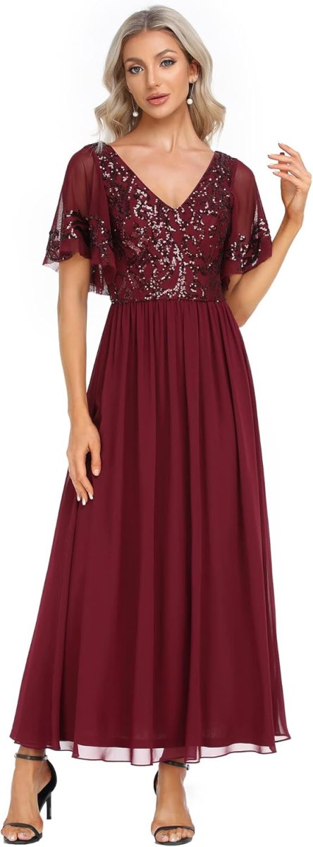 Robe de mariée romantique à corset en tulle et paillettes noires – Image 8