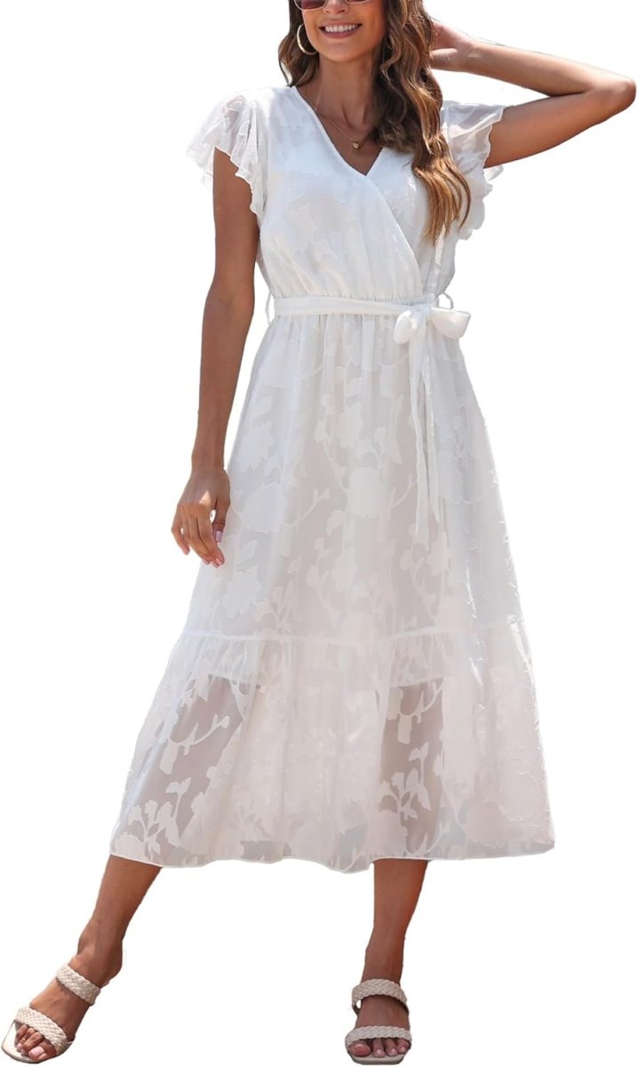 Robe Blanche Boheme Femme – Image 3