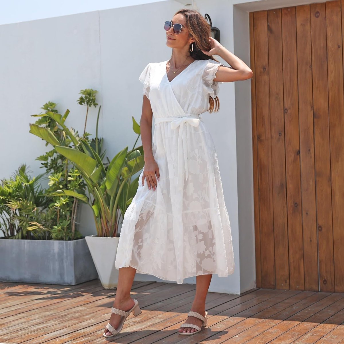 Robe Blanche Boheme Femme – Image 4