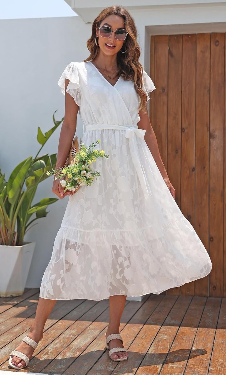 Robe Blanche Boheme Femme – Image 5