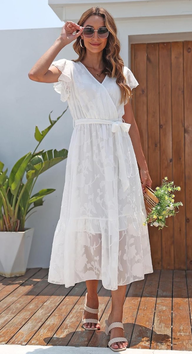 Robe Blanche Boheme Femme – Image 6