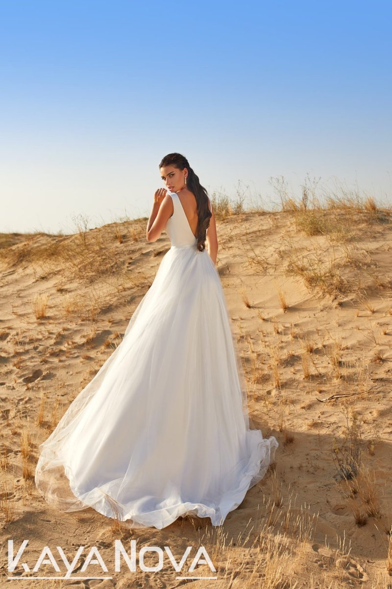 Robe De Mariée Bohème En Satin – Image 5