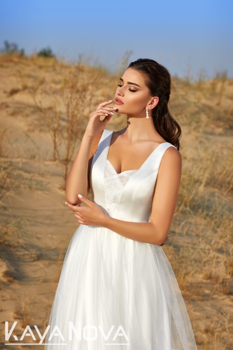 Robe De Mariée Bohème En Satin – Image 4