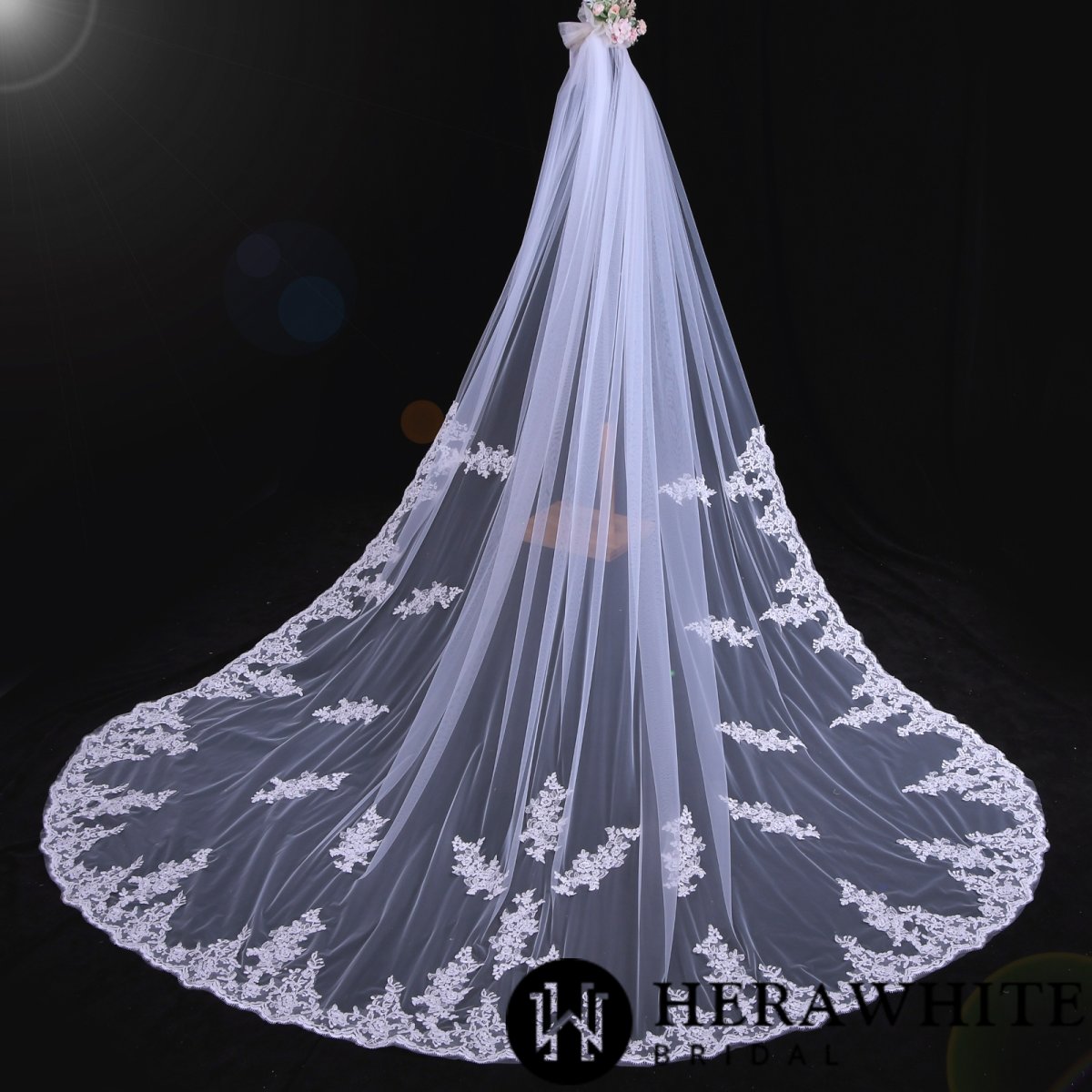 Voile de Mariée Long A Dentelle – Image 4