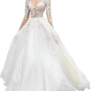 Robe De Mariée Princesse Luxe A Manches Longues