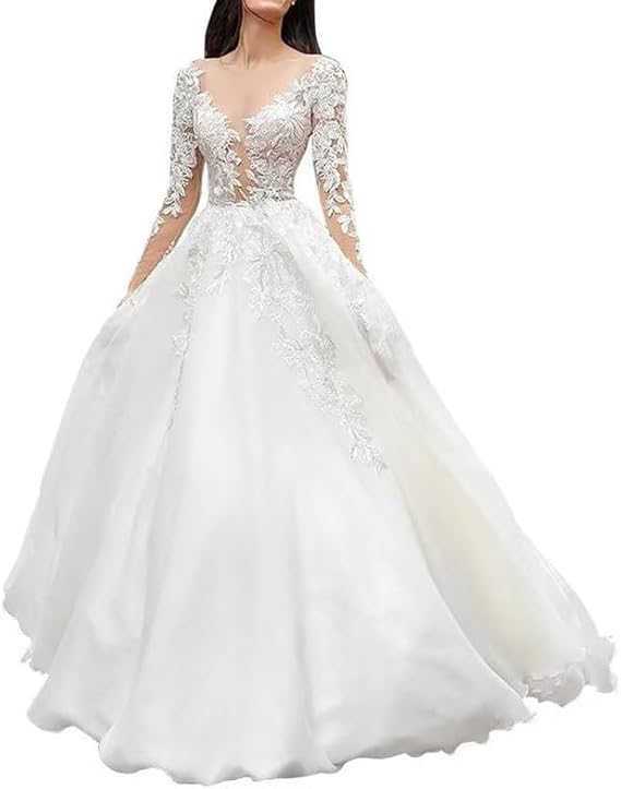 Robe De Mariée Princesse Luxe A Manches Longues