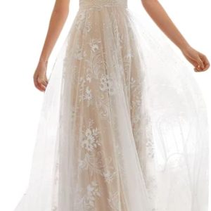 Robe de Mariée Blanche Bohème Fendue