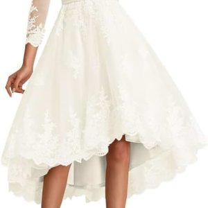 Robe De Mariée Manches Courtes En Tulle