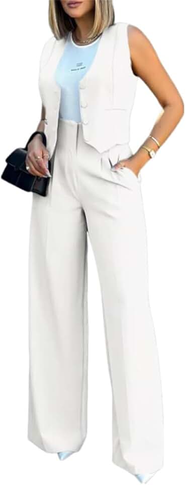Tailleur Blanc Chic Femme