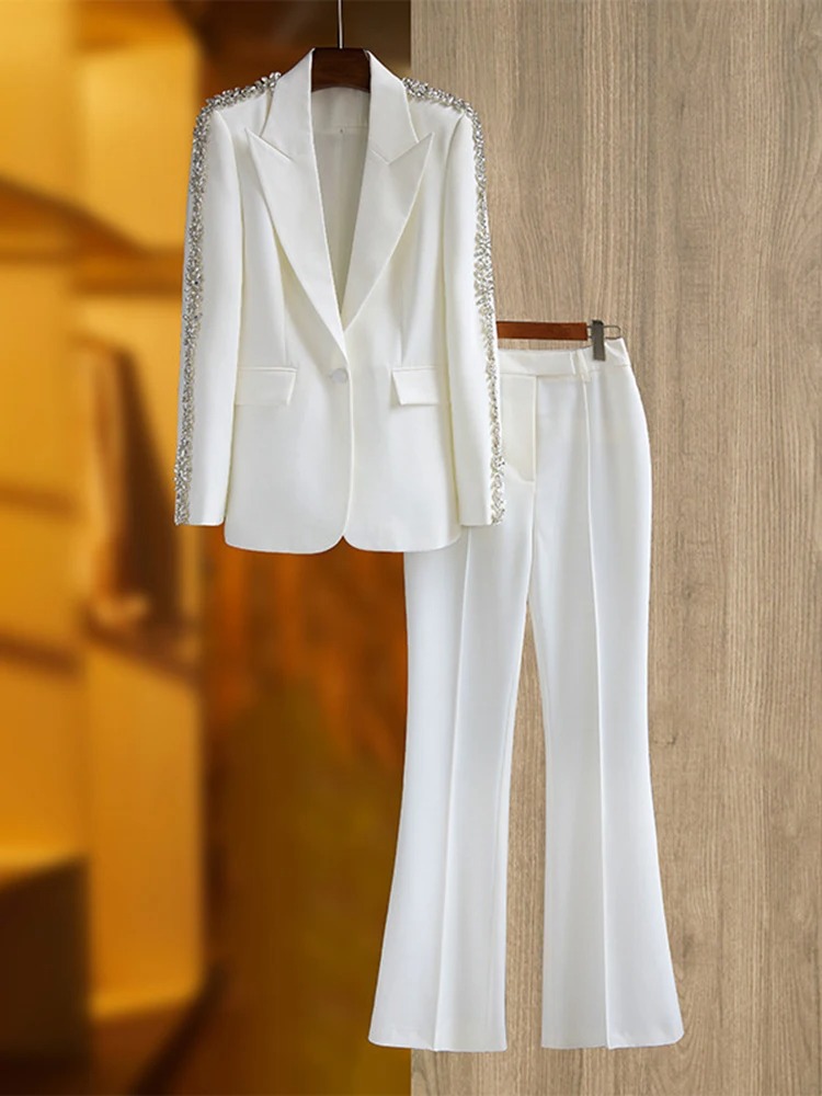 Tailleur Blanc Chic Femme – Image 4