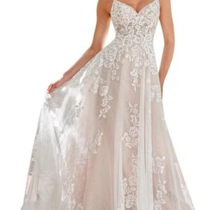 Robe De Mariée Bohème Dentelle Longue Traîne