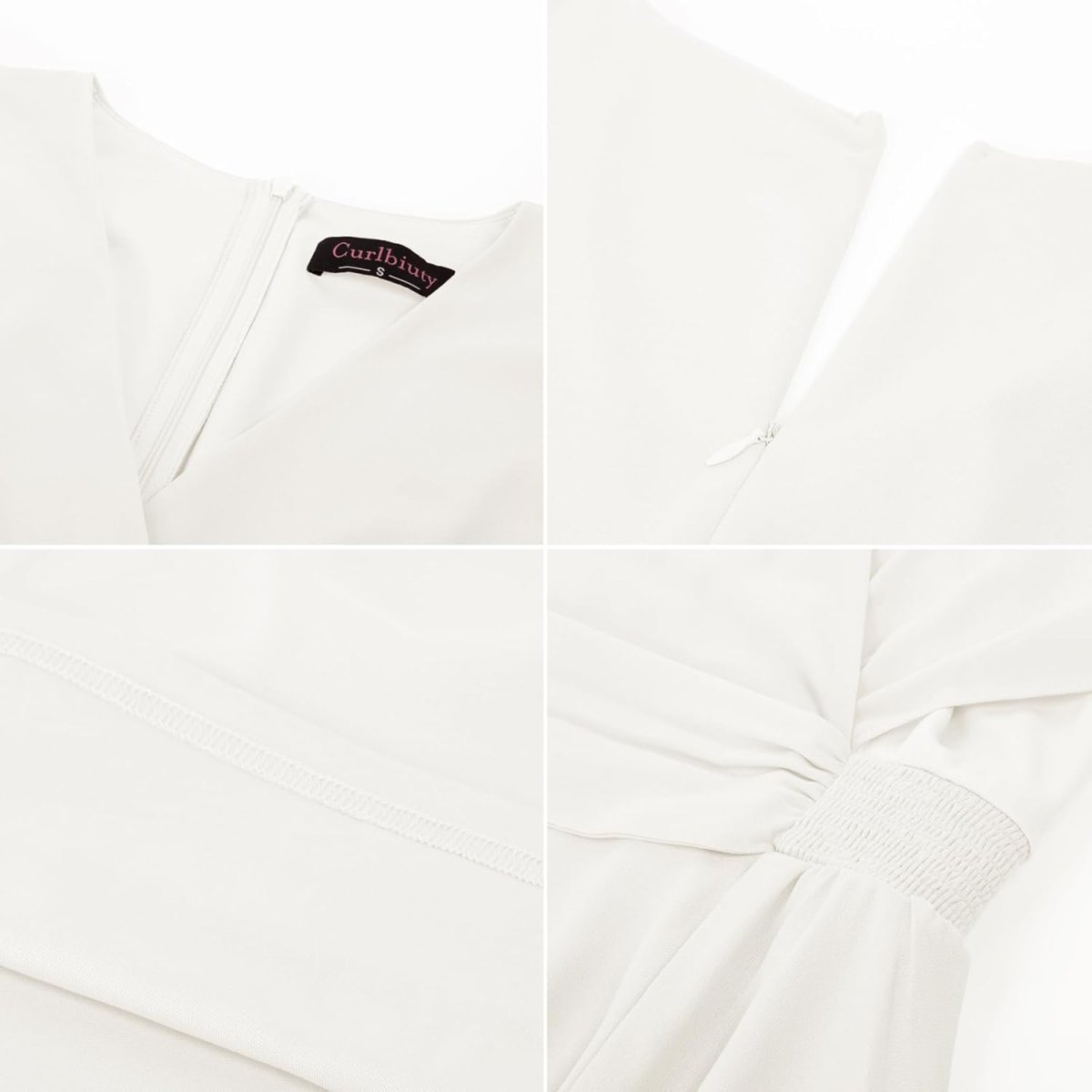 Robe Blanche Mousseline Courte – Image 8