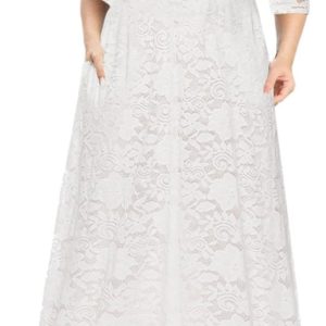 Robe De Mariée Dentelle Florale Grande Taille