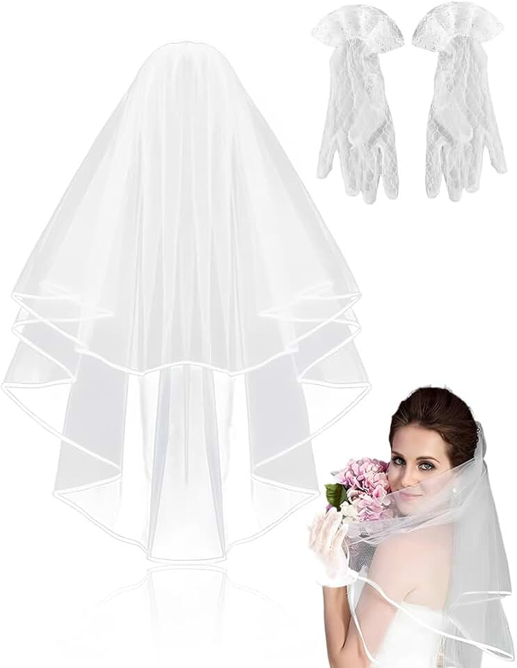 Robe De Mariée Courte Avec Tulle Blanche – Image 2
