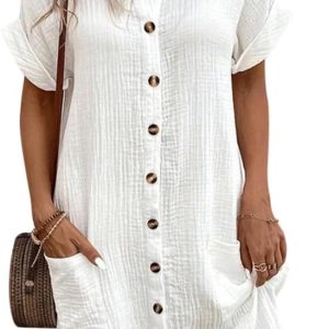 Robe Blanche Courte Grande Taille