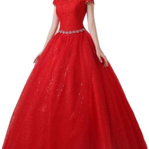 Robe De Mariée En Dentelle A Encolure