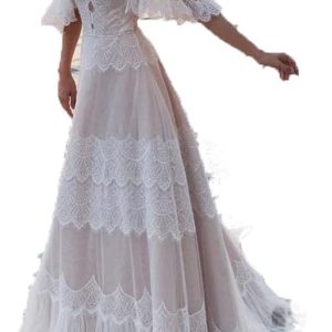 Robe De Mariée Vintage Sexy Blanche