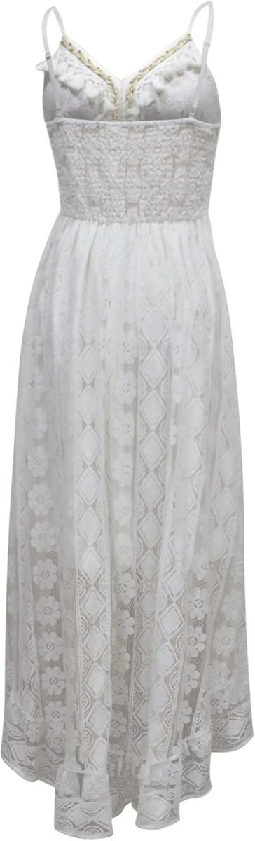 Robe Blanche Dentelle Style Boheme – Image 5
