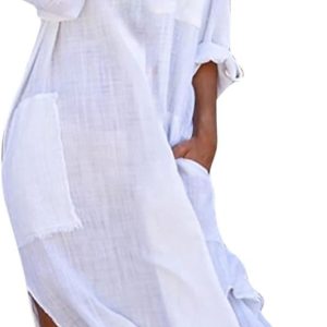 Robe Coton Blanche Boheme