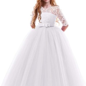 Robe de mariée princesse rose nude à encolure carrée