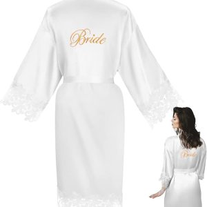 Robe De Mariée Courte Dentelle Florale Blanche