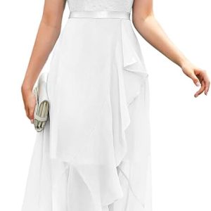 Robe De Mariée Trompette A Volants Blanche