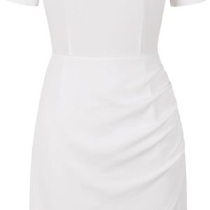 Robe Blanche Cocktail Courte