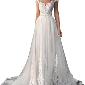 Robe De Mariée En Tulle Blanche