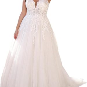 Robe De Mariée Bustier Séduisant et Jupe Fendue