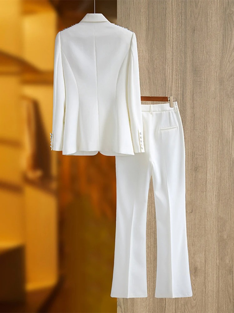 Tailleur Blanc Chic Femme – Image 3