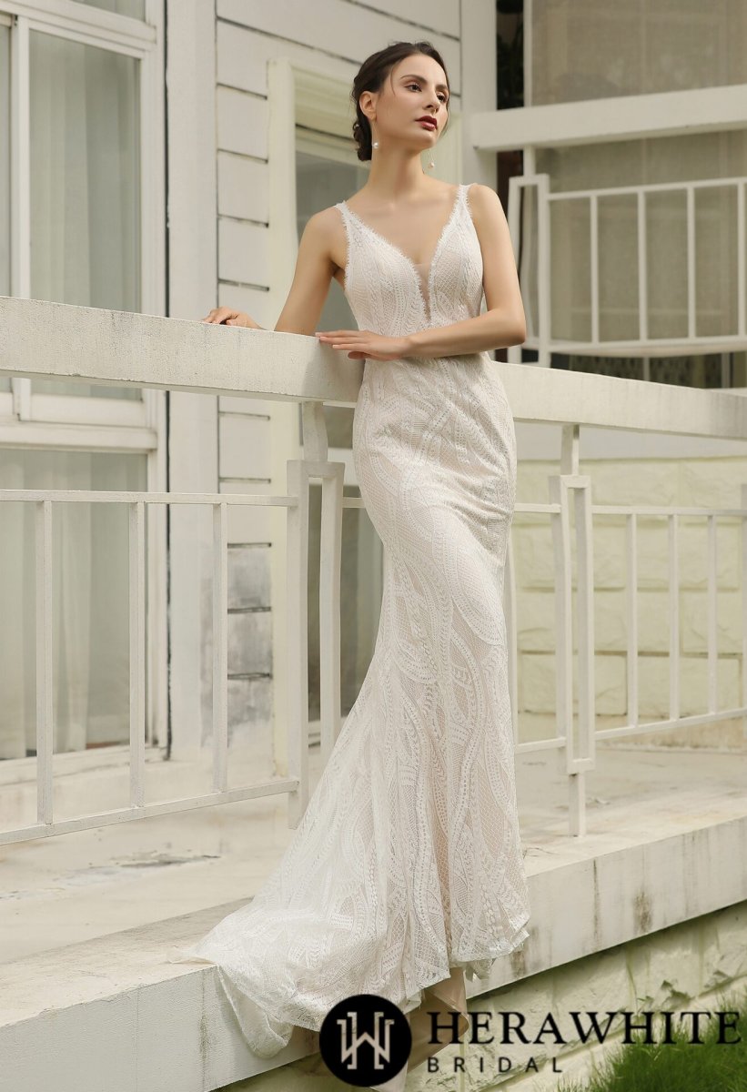 Robe de Mariée Sirène Sexy à double bretelles – Image 4