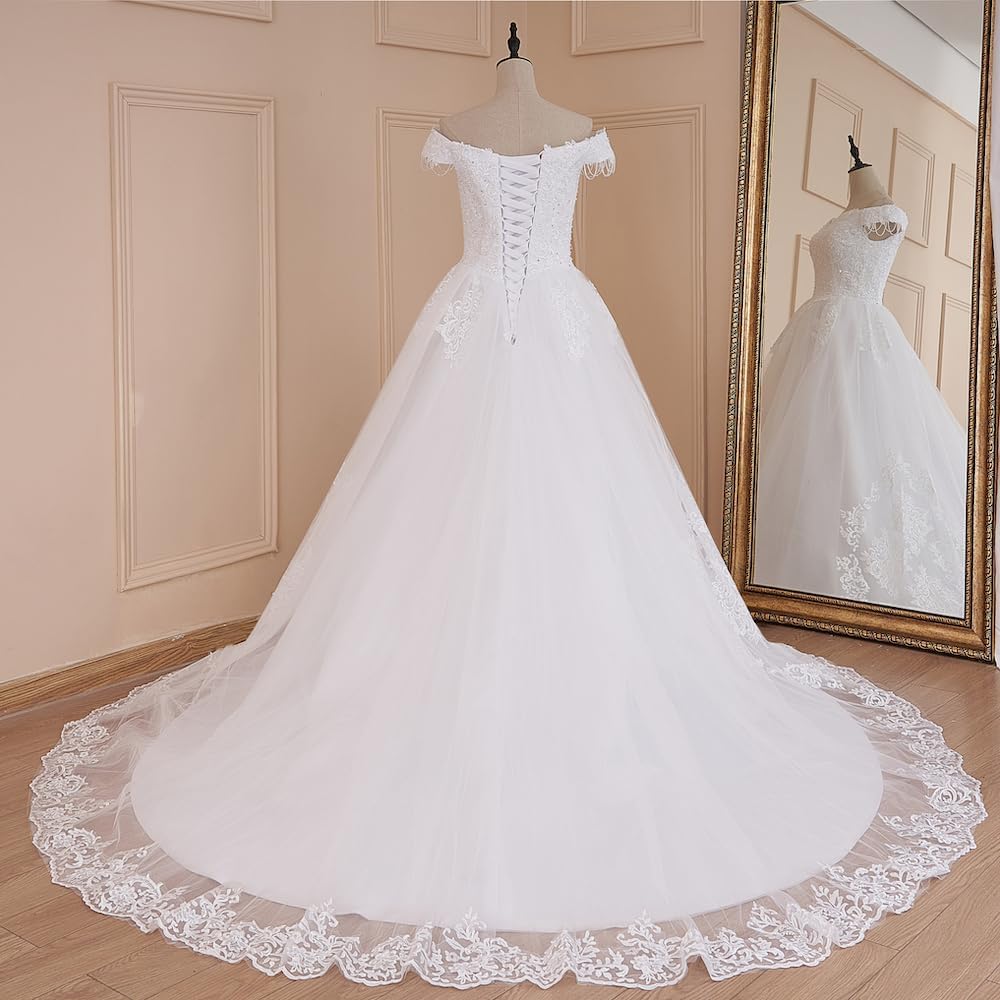 Robe De Mariée Grande Taille Perles – Image 5