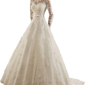 Robe De Mariée Vintage Romantique Blanche