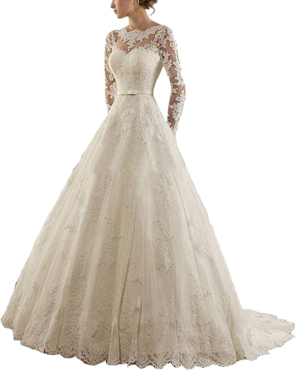 Robe De Mariée Vintage Romantique Blanche