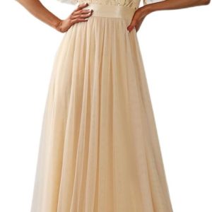 Robe De Mariée Courte Avec Perles Blanche