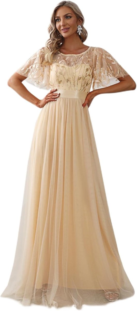 Robe De Mariée Courte Avec Perles Blanche