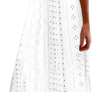 Robe Droite En Dentelle Blanche