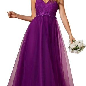 Robe de mariée sans manches en organza et dentelle à effet d&rsquo;illusion