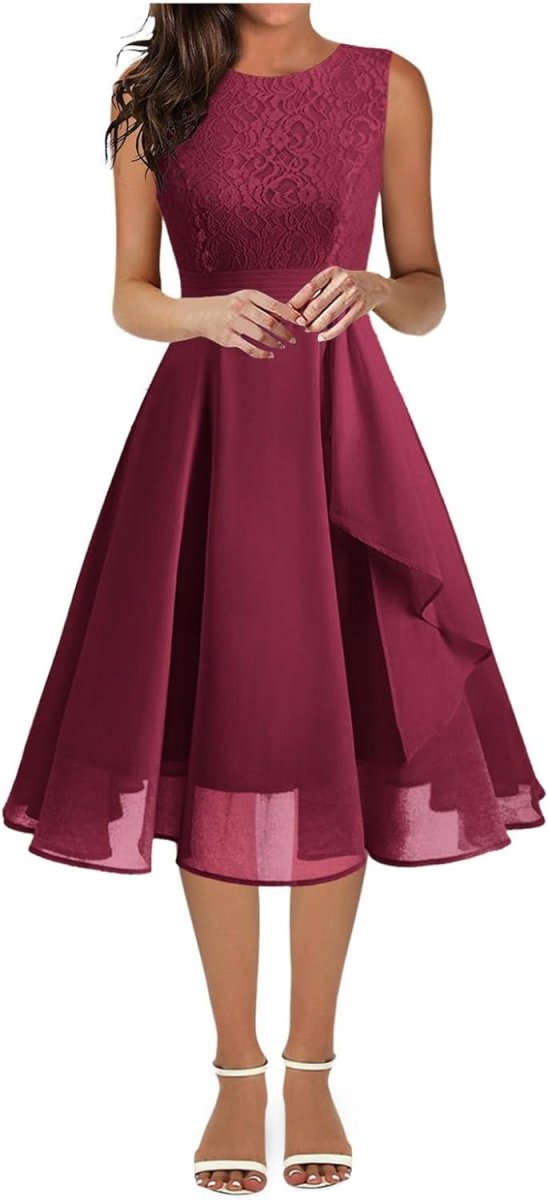 Robe Courte Blanche En Dentelle Sans Manche – Image 3