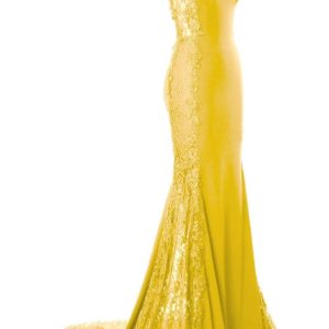 Robe de mariée sirène avec dos en dentelle fantaisie